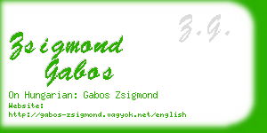 zsigmond gabos business card